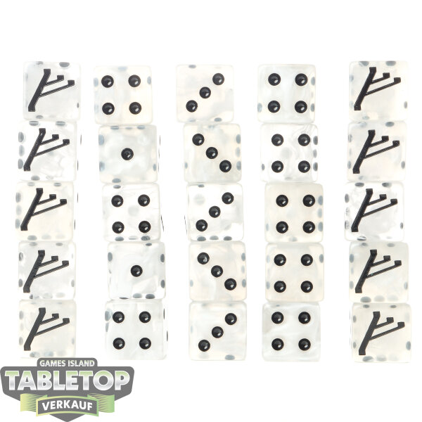 Sonstige - 25x Wizard Rune Dice 16mm Square Corner - Sonstiges