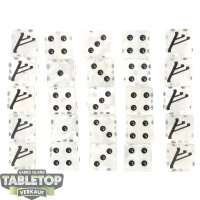 Sonstige - 25x Wizard Rune Dice 16mm Square Corner -...