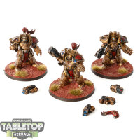 Adeptus Custodes - 3 Aquilon Terminators - bemalt