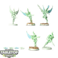 Aeldari - 5 Swooping Hawks klassisch - bemalt
