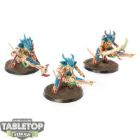 Tyraniden - 3 x Tyranid Warriors - teilweise bemalt