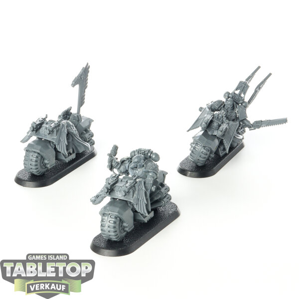 Dark Angels - 3x Ravenwing Biker - unbemalt