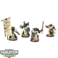 Black Templars - 4x Command Squad klassisch - bemalt