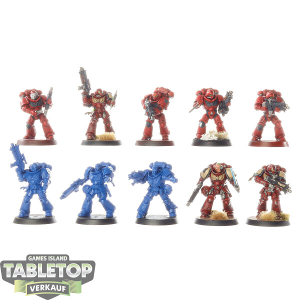 Space Marines - 10 x Intercessors - teilweise bemalt