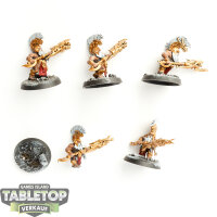 Fyreslayers - 5x Auric Hearthguard - teilweise bemalt