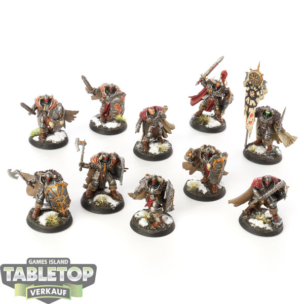 Slaves to Darkness - 10x Chaos Warriors - bemalt