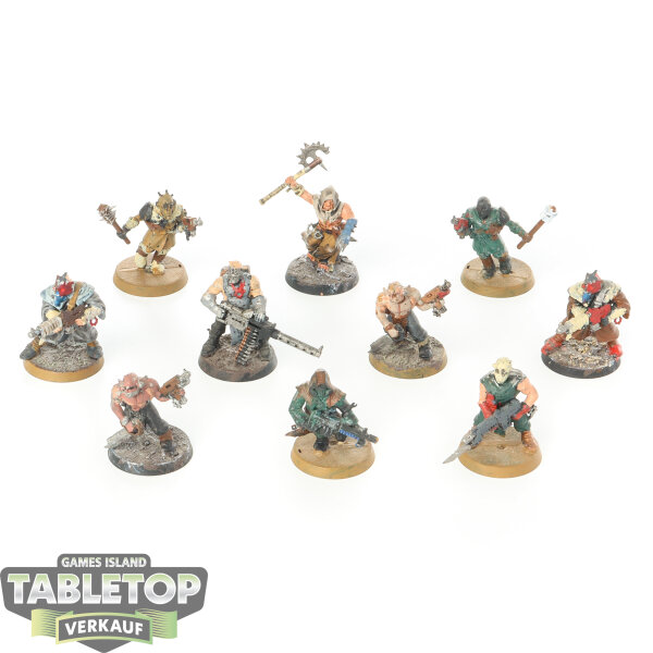 Chaos Space Marines - 10x Chaos Cultists klassisch - teilweise bemalt