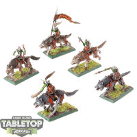 Gloomspite Gitz - 5 Snarlfang Riders - bemalt
