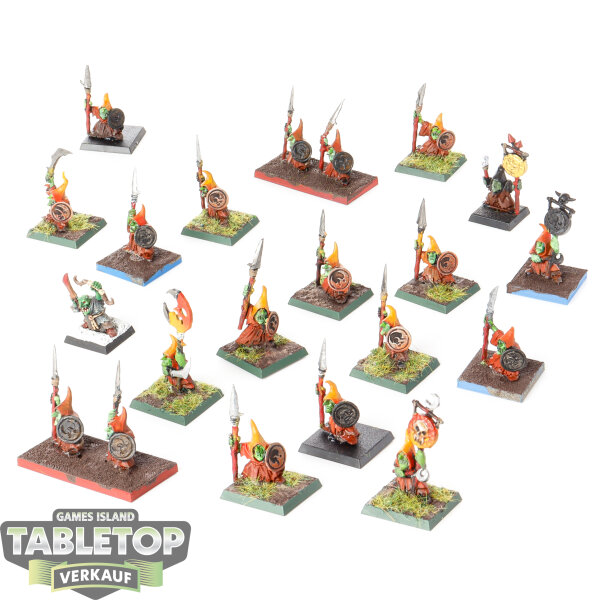 Orc & Goblin Tribes - 20 Night Goblin Mob - teilweise bemalt