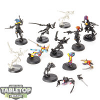Aeldari - 10 Harlequin Troupe classic - teilweise bemalt