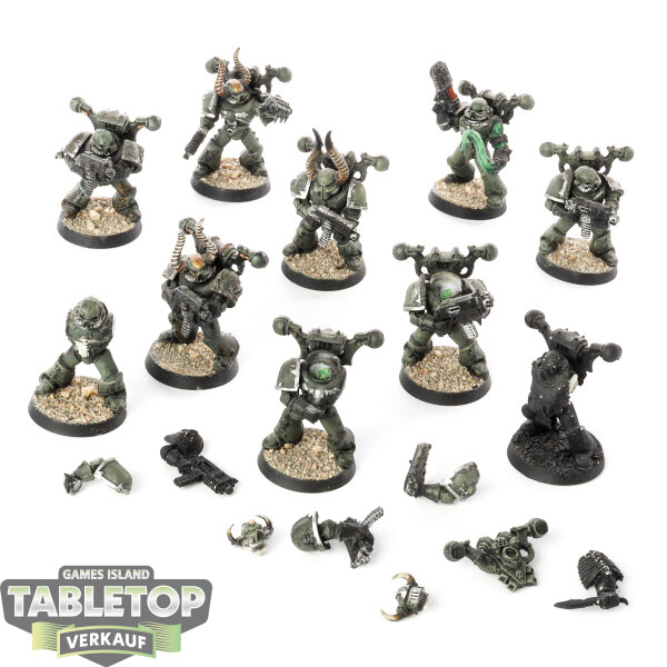 Chaos Space Marines - 10x Chaos Space Marines - teilweise bemalt