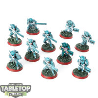 Tau Empire - 10 Fire Warriors Strike Team - bemalt