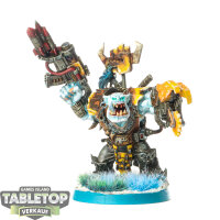 Orks - Ork Warboss with Attack Squig - bemalt