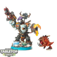 Orks - Ork Warboss with Attack Squig - bemalt