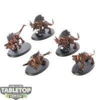 Blades of Khorne - 5x Flesh Hounds - teilweise bemalt