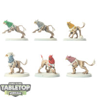 Stormcast Eternals - 6x Gryph-hounds - teilweise bemalt