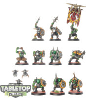 Orc & Goblin Tribes - 10x Orc Boyz Mob - bemalt
