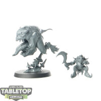 Gloomspite Gitz - Loonboss on Giant Cave Squig - unbemalt