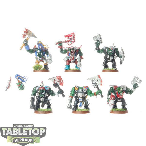 Orks - 6 Ork Nobz - klassisch - bemalt