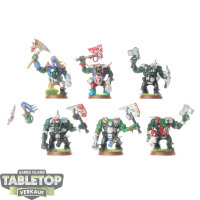 Orks - 6 Ork Nobz - klassisch - bemalt
