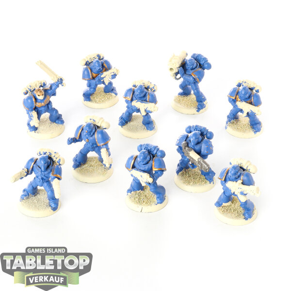Space Marines - 10 x Tactical Squad klassisch - teilweise bemalt