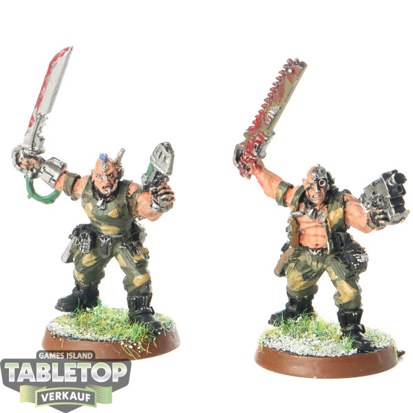 Astra Militarum - Catachan Lieutenant classic - teilweise bemalt