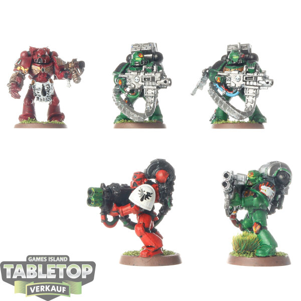 Space Marines - 5 Devastator Squad classic - teilweise bemalt