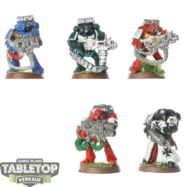 Space Marines - 5 Devastator Squad classic - teilweise bemalt