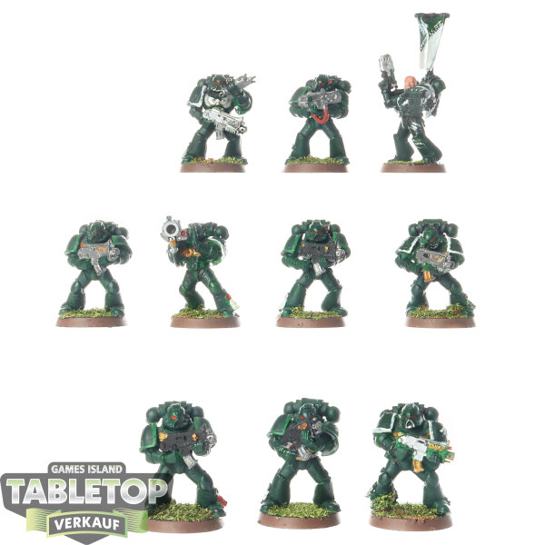Dark Angels - 10 Tactical Squad classic - bemalt