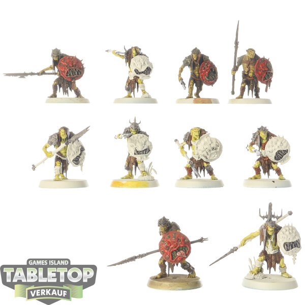 Orruk Warclans - 10 Gutrippaz - teilweise bemalt