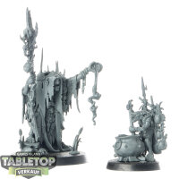 Orruk Warclans - Swampcalla Shaman with Pot-grot - unbemalt
