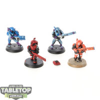 Tau Empire - 4x Fire Warriors - bemalt