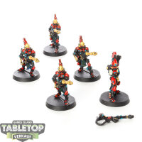 Aeldari - 5x Fire Dragons klassisch - teilweise bemalt