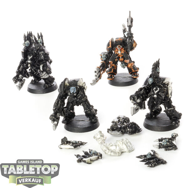 Chaos Space Marines - 4x Chaos Terminator Squad klassisch - teilweise bemalt