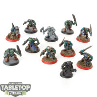 Orks - 11x Ork Boyz - teilweise bemalt