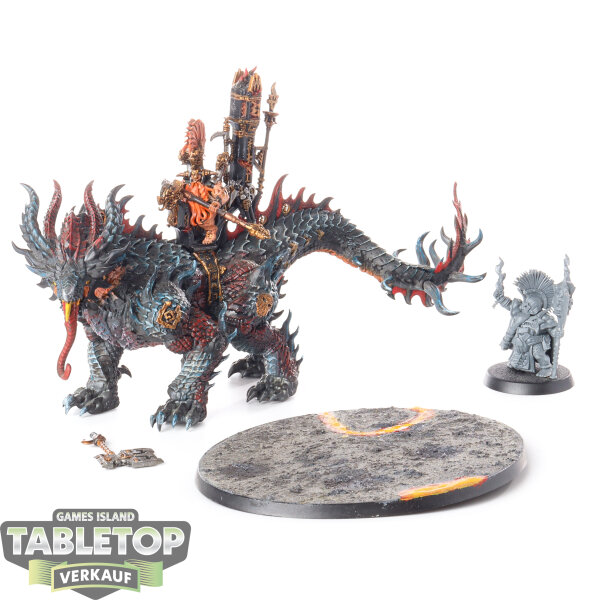 Fyreslayers - Auric Runefather on Magmadroth - teilweise bemalt