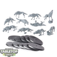 Soulblight Gravelords - 10 Dire Wolves - unbemalt