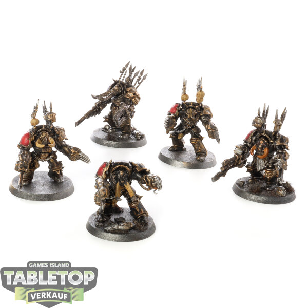 Chaos Space Marines - 5 Chaos Terminator Squad klassisch - bemalt