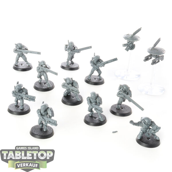 Tau Empire - 10 Fire Warriors Strike Team - unbemalt