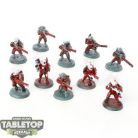 Tau Empire - 10 Fire Warriors Strike Team - teilweise bemalt