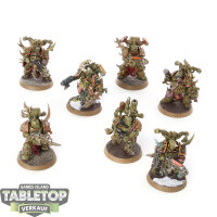 Death Guard - 7 Plague Marines - bemalt