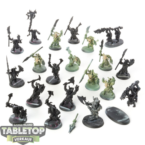 Orruk Warclans - 20x Savage Orruk Morboys - teilweise bemalt