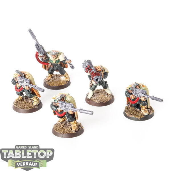 Space Marines - 5x Sniper Scouts klassisch - bemalt