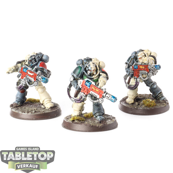 Space Marines - 3x Primaris Eradicators - bemalt