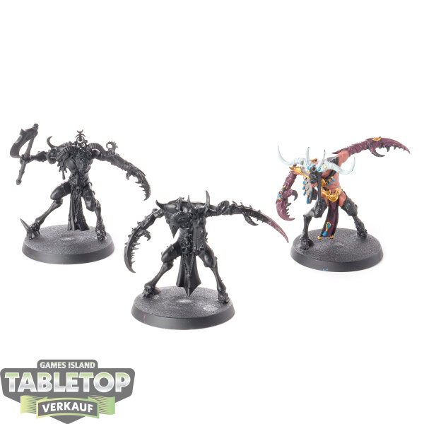 Hedonites of Slaanesh - 3x Slaangor Fiendbloods - teilweise bemalt