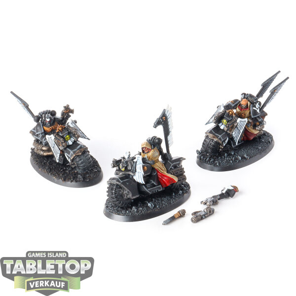 Dark Angels - 3 Ravenwing Bike Squadron - bemalt