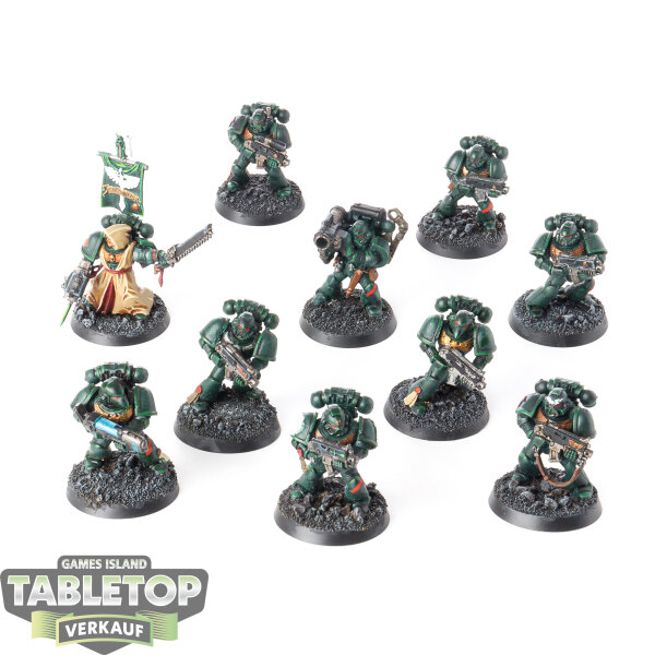 Dark Angels - 10 Tactical Squad classic - teilweise bemalt