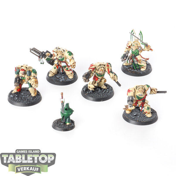 Dark Angels - 5 Deathwing Terminator Squad - teilweise bemalt