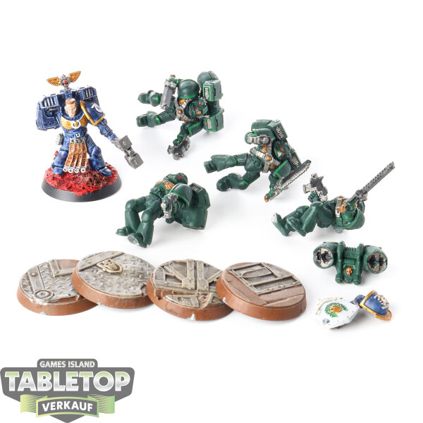 Dark Angels - 5 Space Marine Assault Squad - teilweise bemalt