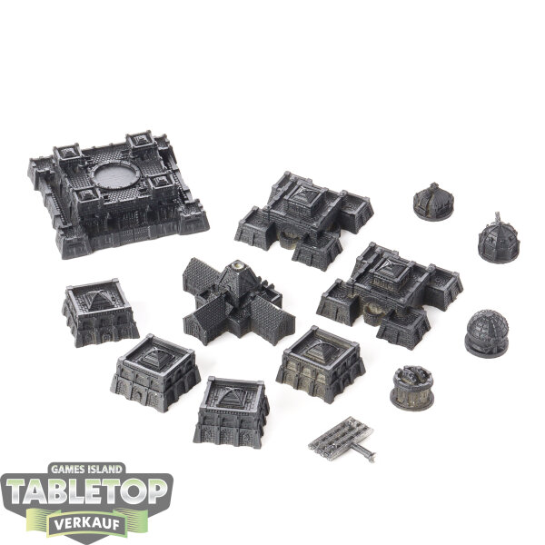 Dystopian Wars - Ground Fortifications - grundiert